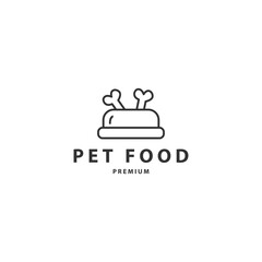 pet food hipster vintage logo vector icon illustration