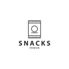 snacks hipster vintage logo vector icon illustration