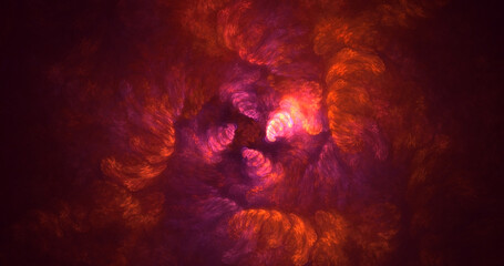 Fototapeta premium 3D rendering abstract multicolor fractal light background