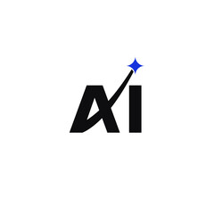 Letter AI, logo AI, star vector design