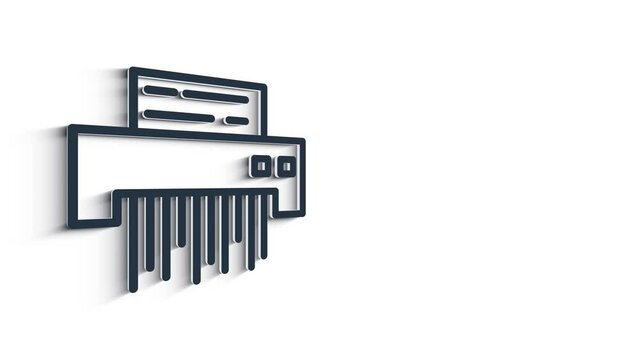 Office icon. Web 3D shadow icon set. Office, great design for any purposes. Motion graphics.