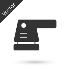 Grey Electric sander icon isolated on white background. Orbital sander. For floor and wooden planks sanding sandpaper. Vector