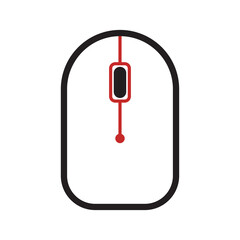 Computer mouse sketch icon isolated on white background. Computer mouse sketch icon for infographic, website or app.