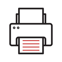 Printer sketch icon isolated on white background. Printer sketch icon for infographic, website or app.