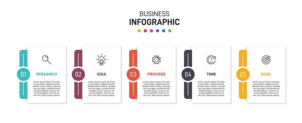 Infographic design with icons and 5 options or steps. Thin line vector. Infographics business concept. Can be used for info graphics, flow charts, presentations, web sites, banners, printed materials.