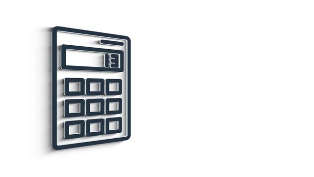 Office icon. Web 3D shadow icon set. Office, great design for any purposes. Motion graphics.