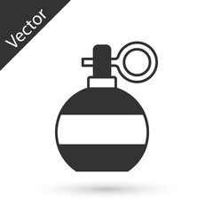 Grey Hand grenade icon isolated on white background. Bomb explosion. Vector