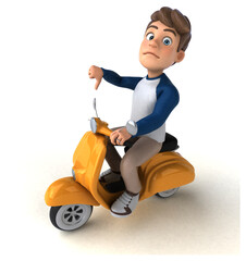 3D cartoon character fun teenager