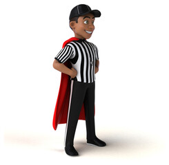 Fun 3D Illustration of an american Referee