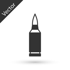 Grey Bullet icon isolated on white background. Vector