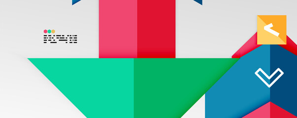 Obraz premium Shiny color triangles and geometric shapes vector abstract background