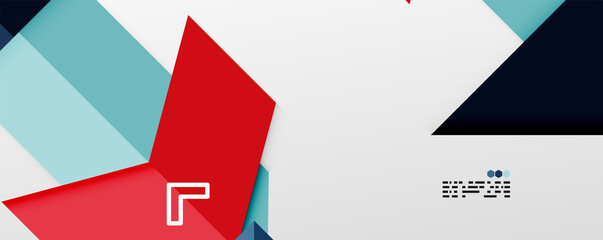 Shiny color triangles and geometric shapes vector abstract background