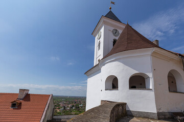 Fototapeta premium The Palanok Castle or Mukachevo Castle is a historic castle in the city of Mukacheve in the western Ukrainian oblast (province) of Transcarpathia.
