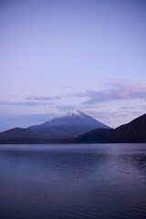 山中湖から富士山夕景