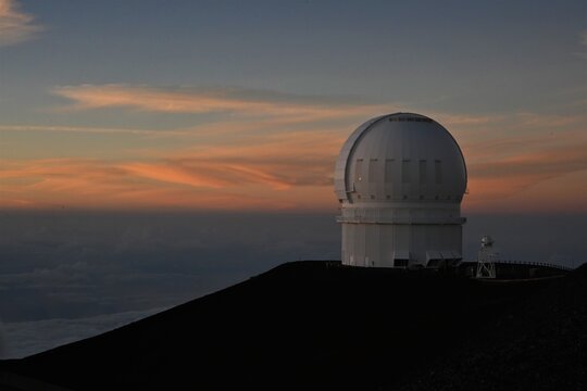 observatory at sunset