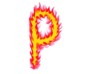 Alphabet P flame design