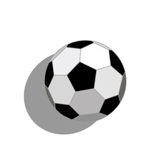 Fototapeta na wymiar Soccer ball illustration in flat style. Clean graphic design. Minimal illustration.