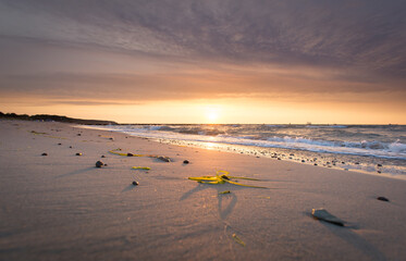 Sonnenuntergang Strand Warnem&uuml;nde