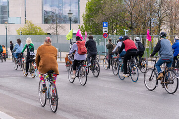 Fridays For Future Bicycle Demonstration, Berlin Germany