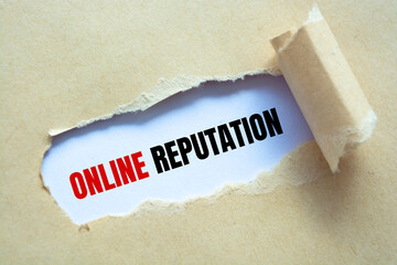 Text sign showing ONLINE REPUTATION