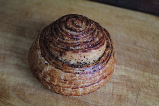 Fresh Baked Goods, Crumpet From, Snail Bun, Bread Roll With Poppy Seeds And Cinnamon