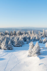 Snow and rime in winter in Changbai Mountain, Jilin Province, China