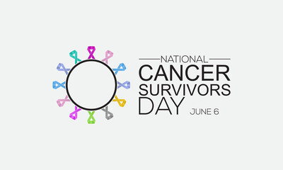 Cancer Survivors Day Awareness Concept Observed on June 6 Every Year. Cancer Survivors Template for background, Banner, Poster, Card Awareness Campaign.