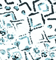 Flower Watercolor Animal Skin. Nature Water