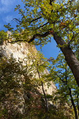 The mountainous area is an area for recreation and travel on a Sunny summer day.