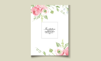 Watercolor Floral Wedding Card Set