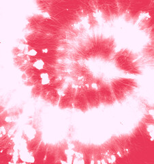 Bohemian Effect Kaleidoscope Hippie.  Tiedye Round Design. Rose Kaleidoscope Hippie. Boho 1960 Fabric. Closeup Kaleidoscope Hippie.  Boho Style Tie Texture. 1960 Brush.