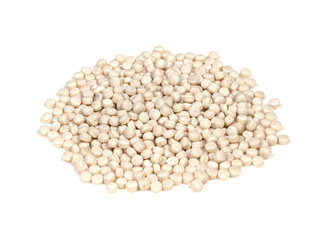 handful of ptitim (pearl couscous) closeup