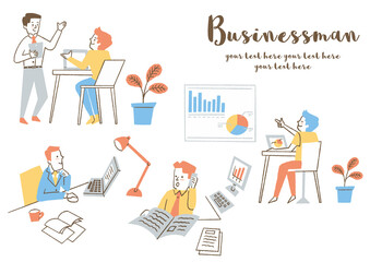 働く男性_セット