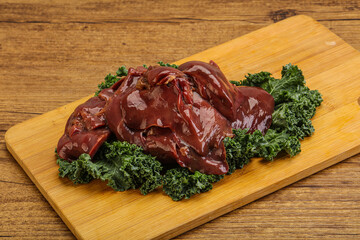 Raw chicken liver for cooking