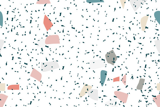 Terrazzo pattern abstract background in speckled colorful pattern
