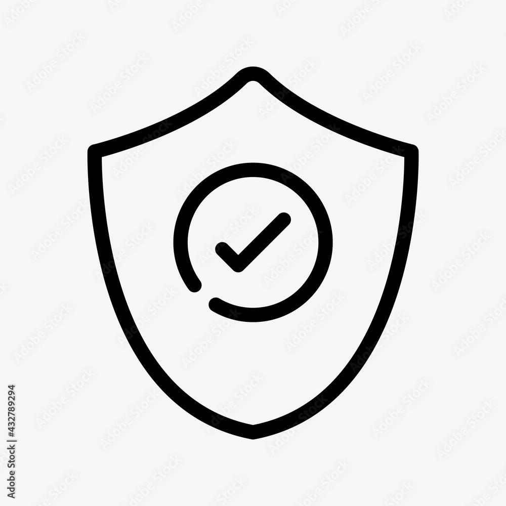 Sticker Security shield icon protection symbol