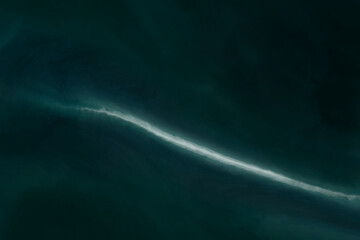 Dark blue ocean wave watercolor graphic