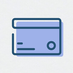 Credit card financial outline icon