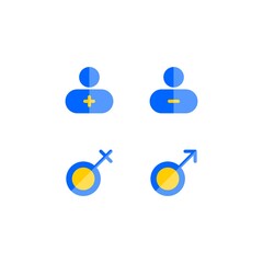 Modern Medical People Icon Set Illustration Design Template
