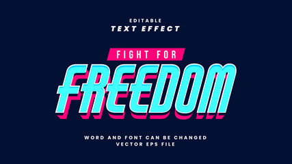 Fight for freedom text effect