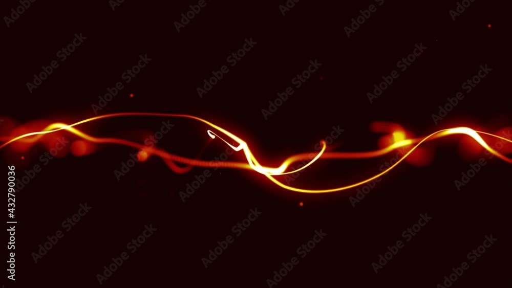 Poster abstract fractal particle lines stroke wave fx seamless loop/ 4k animation of a dynamic abstract vis