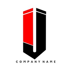 elegant initial letter IJ with logo vector in the form of connected lines. Creative Font Logo Vector