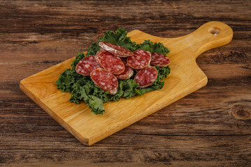 Iberian pork Fuet sausage slices