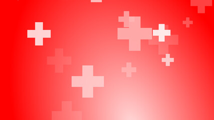 Fototapeta premium Medical health red cross pattern healthcare background.