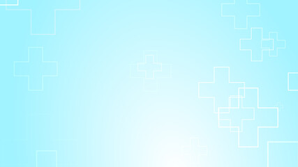 Medical white blue cross pattern background.