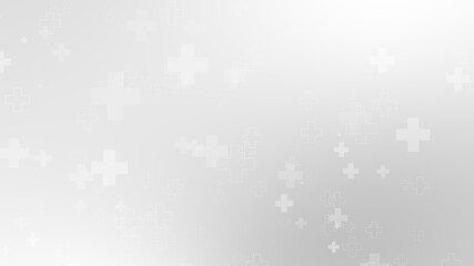 Abstract medical white gray cross pattern background.