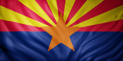 Arizona State flag - obrazy, fototapety, plakaty