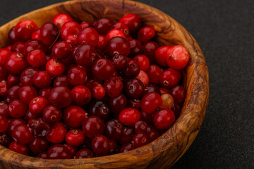 Sweet and tasty cranberry in the bowl