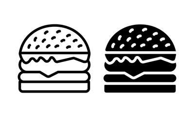 Burger icon vector for web