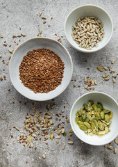 Mix different seeds for a healthy salad